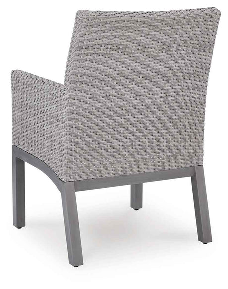 Half Moon Beach Blue/Gray Outdoor Arm Chair with Cushion (Set of 2) by Ashley at Eve Furniture
