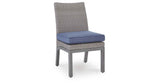 Half Moon Beach Blue/Gray Outdoor Side Chair with Cushion (Set of 2) by Ashley at Eve Furniture