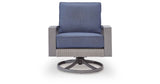 Half Moon Beach Blue/Gray Outdoor Swivel Lounge Chair with Cushion by Ashley at Eve Furniture