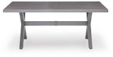 Half Moon Beach Gray Outdoor Dining Table by Ashley at Eve Furniture