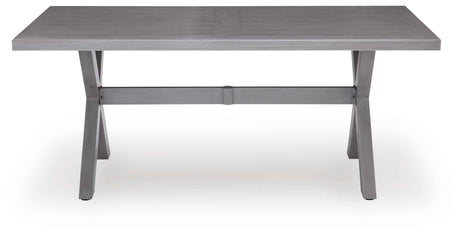 Half Moon Beach Gray Outdoor Dining Table by Ashley at Eve Furniture