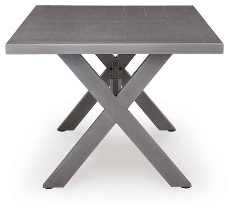 Half Moon Beach Gray Outdoor Dining Table by Ashley at Eve Furniture