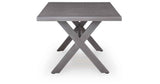 Half Moon Beach Gray Outdoor Dining Table by Ashley at Eve Furniture