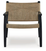 Halfmore Black/Natural Accent Chair by Ashley at Eve Furniture