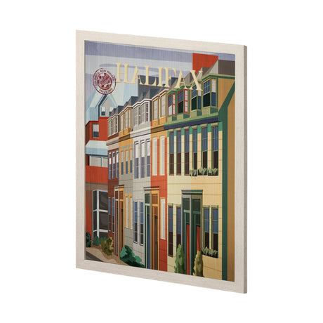 Halifax Go Canada (L) by Mercana Studio a Hand Embellished Decograph Framed Art Print by Mercana at Eve Furniture