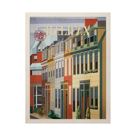 Halifax Go Canada (L) by Mercana Studio a Hand Embellished Decograph Framed Art Print by Mercana at Eve Furniture