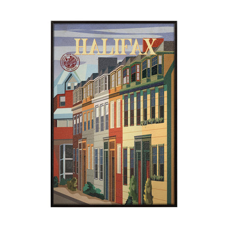 Halifax Go Canada (SM) by Mercana Studio a Hand Embellished Decograph Framed Art Print by Mercana at Eve Furniture