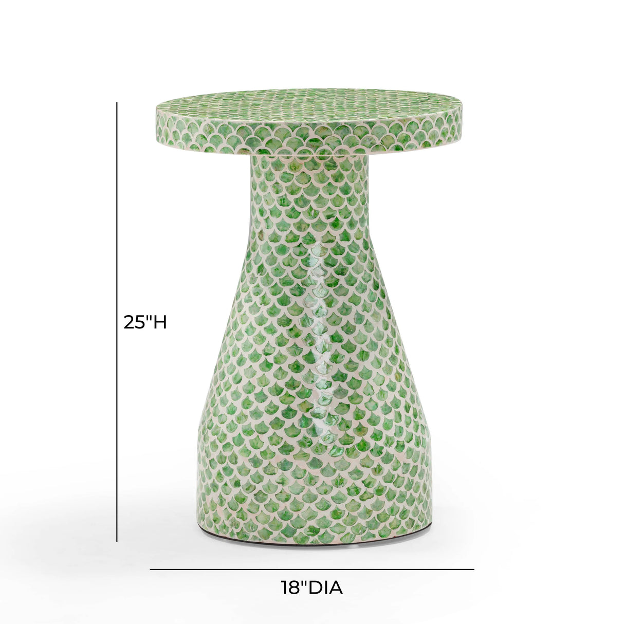 Halio Shell Side Table by TOV Furniture at Eve Furniture