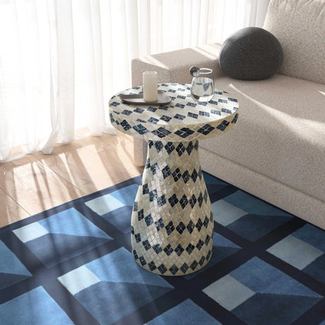Halio Shell Side Table by TOV Furniture at Eve Furniture