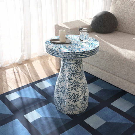 Halio Shell Side Table by TOV Furniture at Eve Furniture