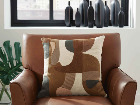 Hallam Sienna/Gold/Charcoal Pillow by Ashley at Eve Furniture
