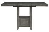 Hallanden Gray Counter Height Dining Extension Table by Ashley at Eve Furniture