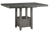 Hallanden Gray Counter Height Dining Extension Table by Ashley at Eve Furniture