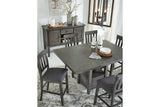 Hallanden Gray Counter Height Dining Extension Table by Ashley at Eve Furniture