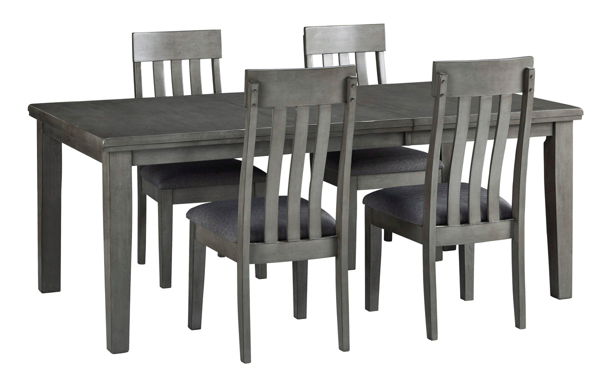 Hallanden Gray Extendable Dining Set by Ashley at Eve Furniture