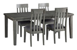 Hallanden Gray Extendable Dining Set by Ashley at Eve Furniture