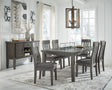 Hallanden Gray Extendable Dining Set by Ashley at Eve Furniture