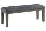 Hallanden Two-tone Gray 50" Dining Bench by Ashley at Eve Furniture