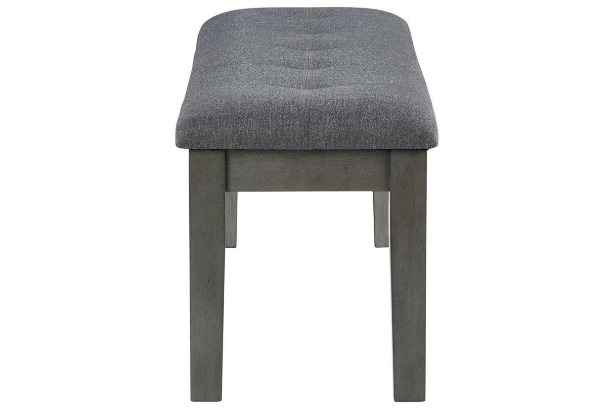 Hallanden Two-tone Gray 50" Dining Bench by Ashley at Eve Furniture