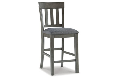 Hallanden Two-tone Gray Counter Height Chair, Set of 2 by Ashley at Eve Furniture