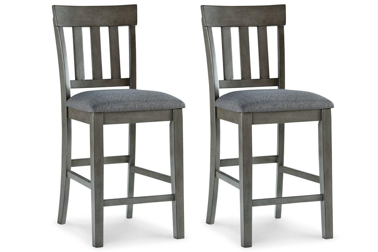 Hallanden Two-tone Gray Counter Height Chair, Set of 2 by Ashley at Eve Furniture