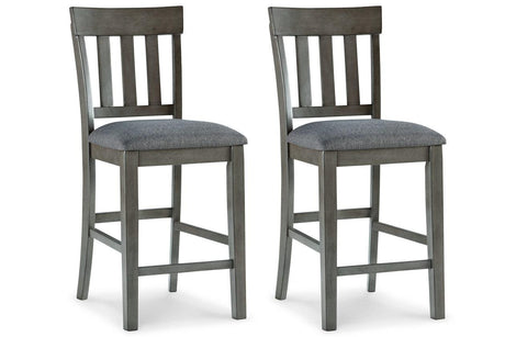 Hallanden Two-tone Gray Counter Height Chair, Set of 2 by Ashley at Eve Furniture