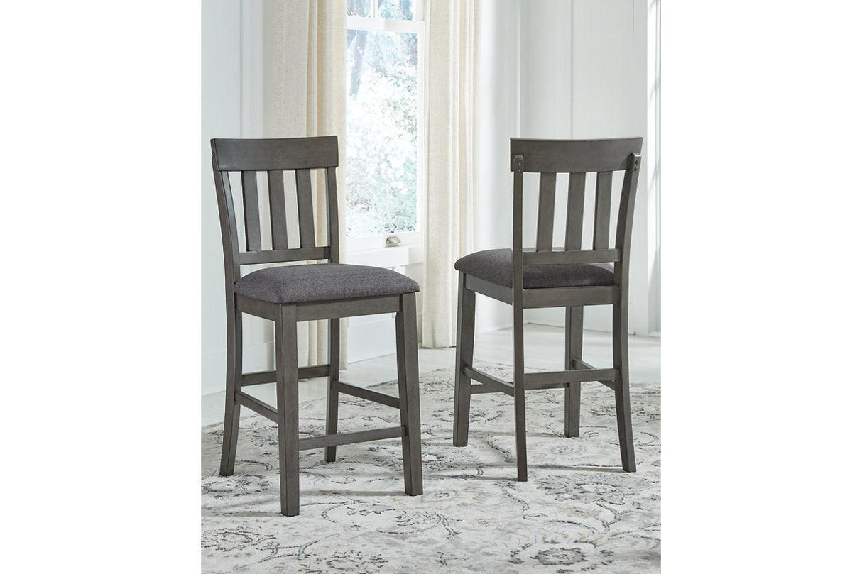 Hallanden Two-tone Gray Counter Height Chair, Set of 2 by Ashley at Eve Furniture