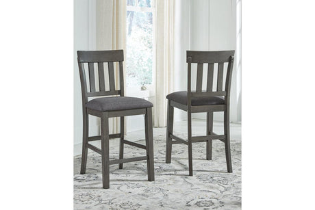 Hallanden Two-tone Gray Counter Height Chair, Set of 2 by Ashley at Eve Furniture