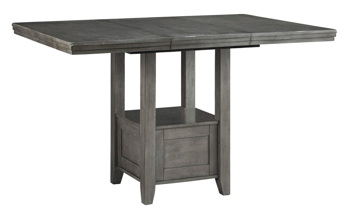 Hallanden Two-tone Gray Counter Height Set by Ashley at Eve Furniture