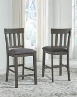 Hallanden Two-tone Gray Counter Height Set by Ashley at Eve Furniture