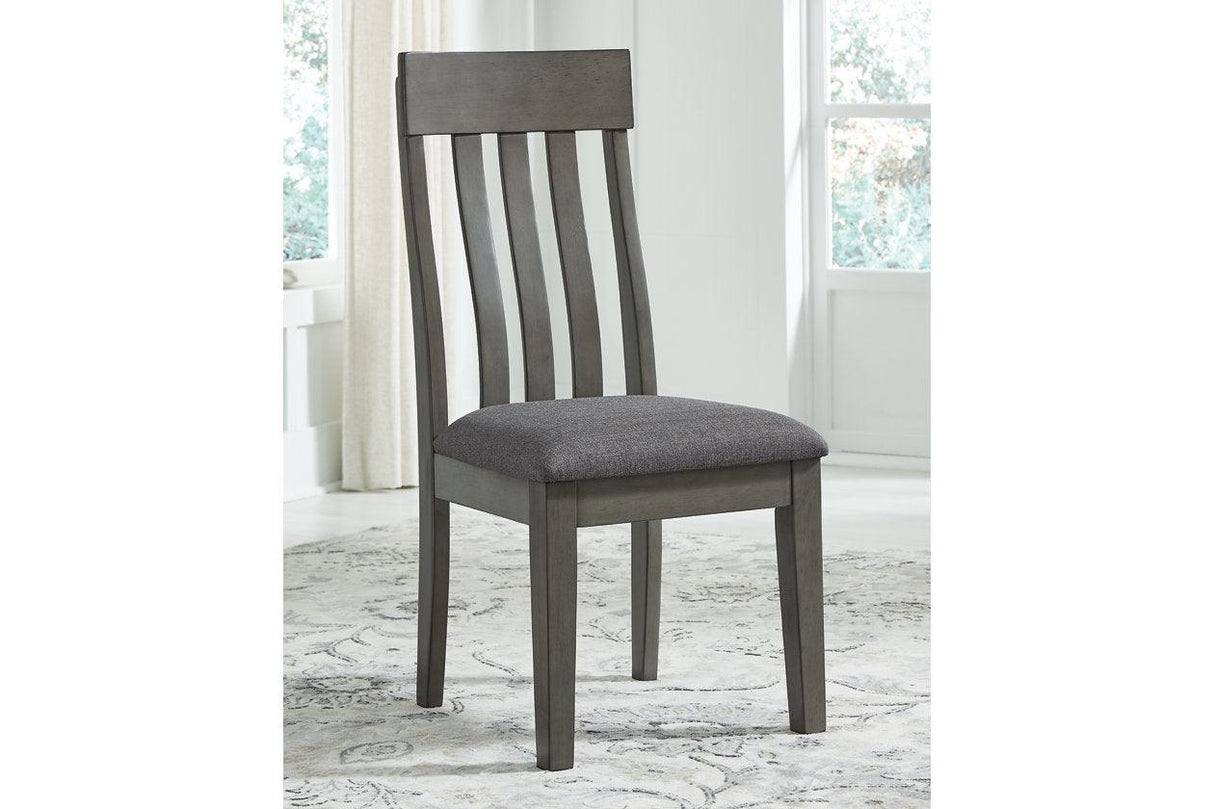 Hallanden Two-tone Gray Dining Chair, Set of 2 by Ashley at Eve Furniture