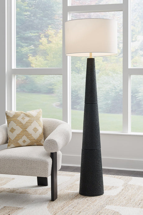Hallburg Black Floor Lamp by Ashley at Eve Furniture