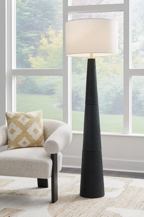 Hallburg Black Floor Lamp by Ashley at Eve Furniture