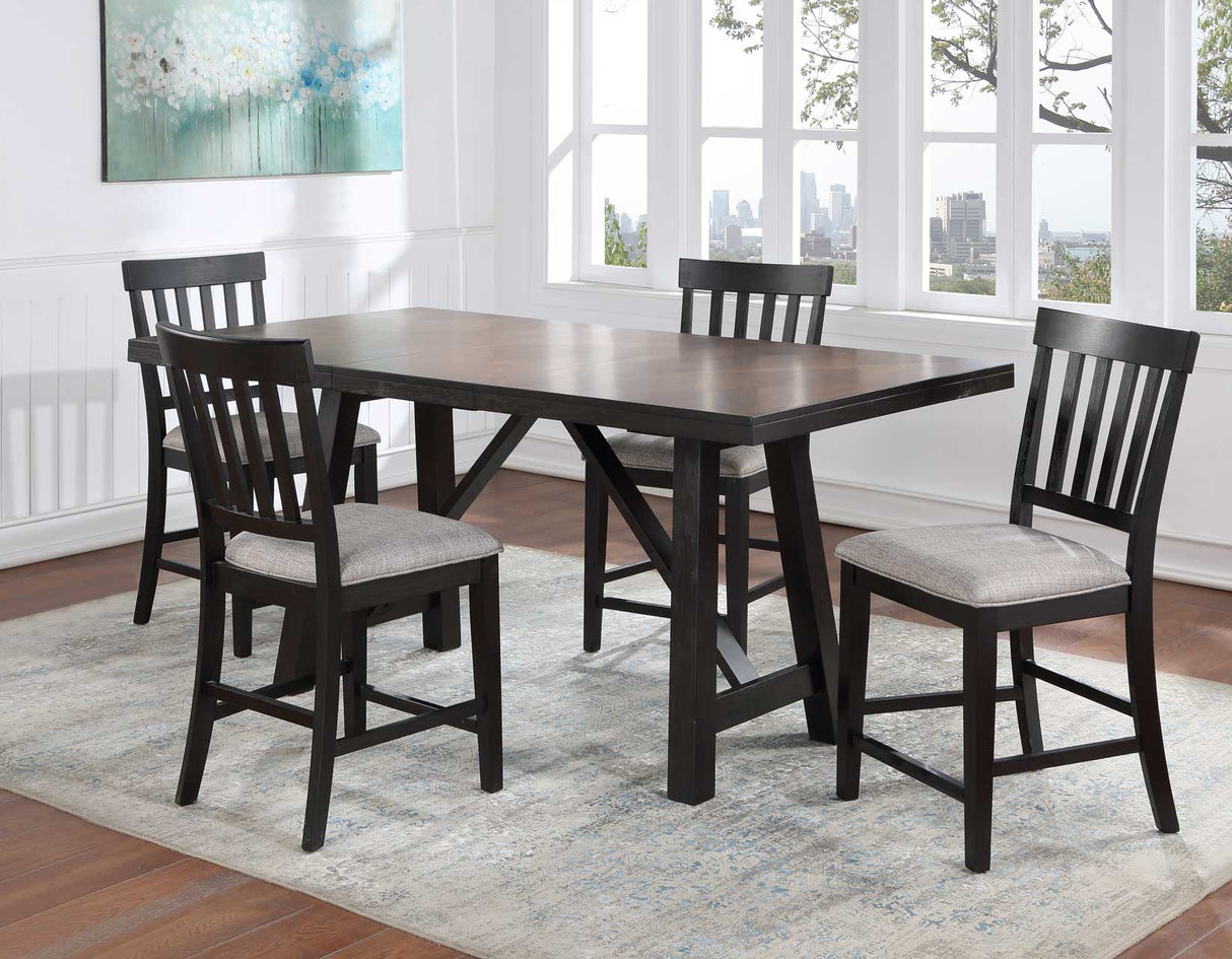 Halle 5-Piece Counter Dining Set(Counter Table & 4 Counter Chairs)