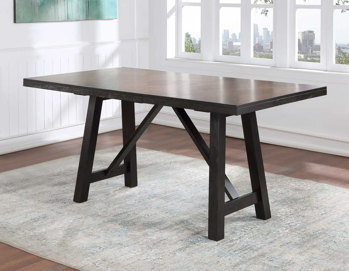 Halle Ebony/Oatmeal Counter Height Dining Set by Steve Silver at Eve Furniture