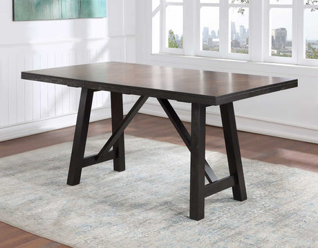 Halle Ebony/Oatmeal Counter Height Dining Set by Steve Silver at Eve Furniture