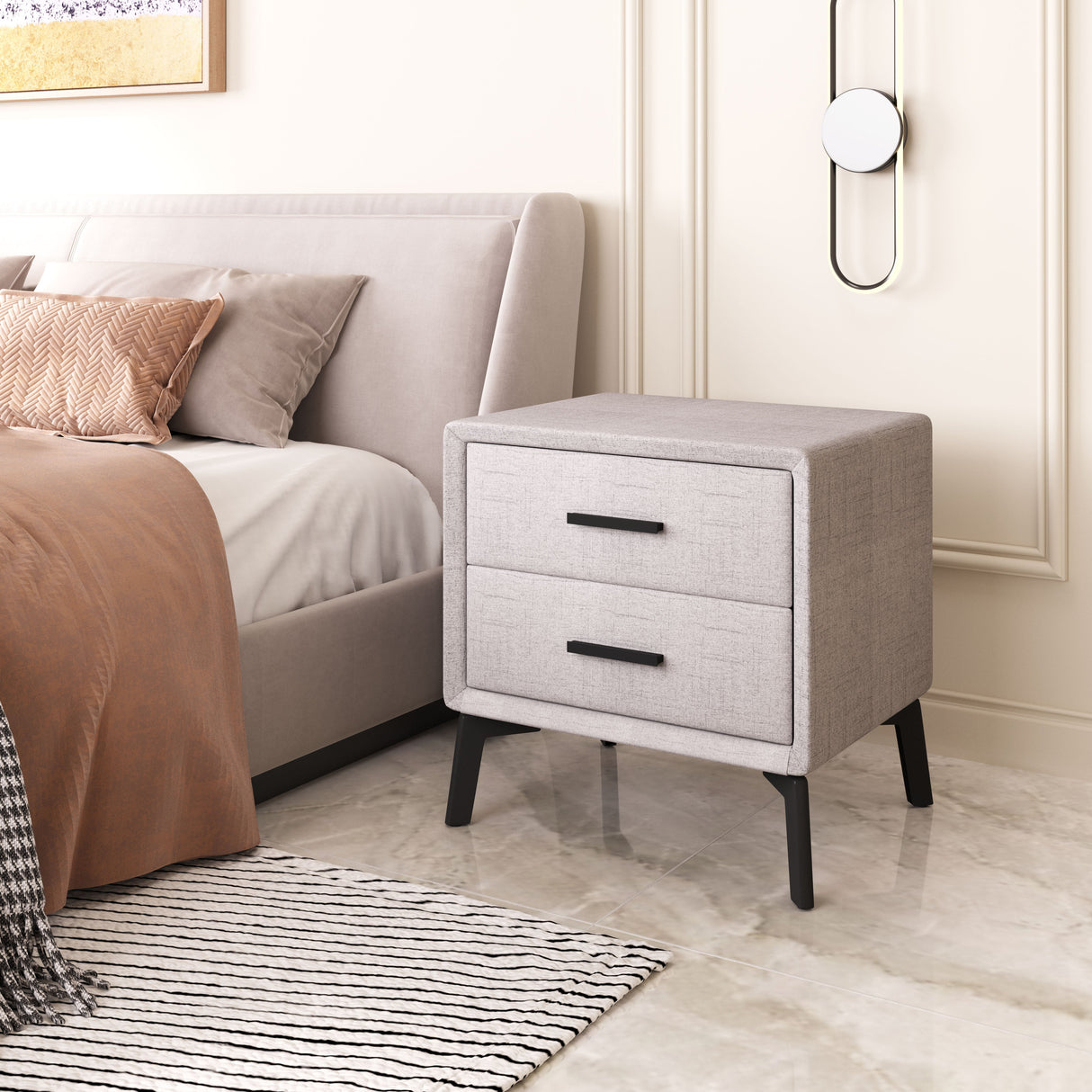 Halle Gray Side Table by Zuomod at Eve Furniture