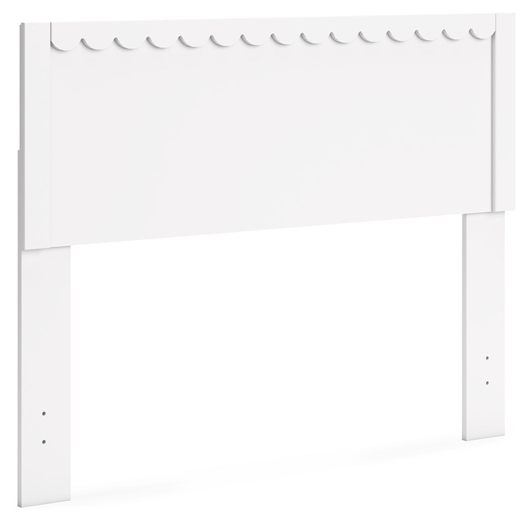 Hallityn Full Panel Headboard with 2 Nightstands in White