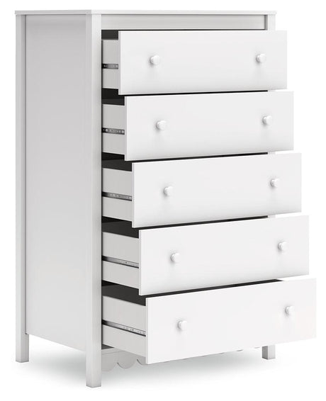 Hallityn White Chest of Drawers by Ashley at Eve Furniture