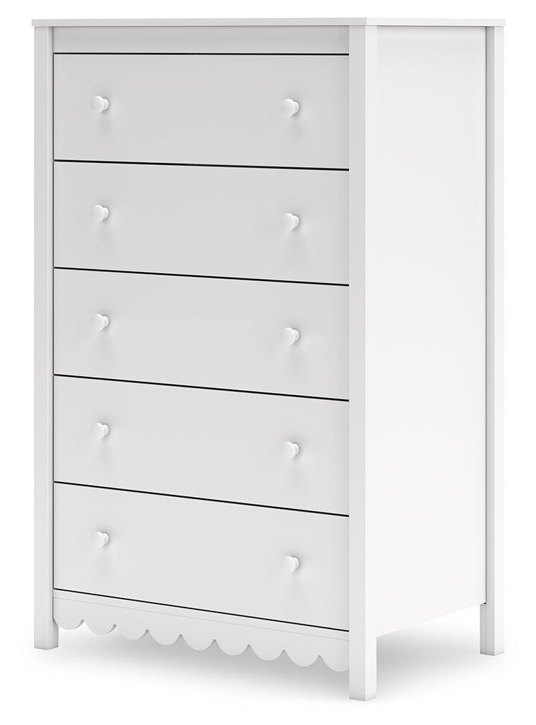 Hallityn White Chest of Drawers by Ashley at Eve Furniture