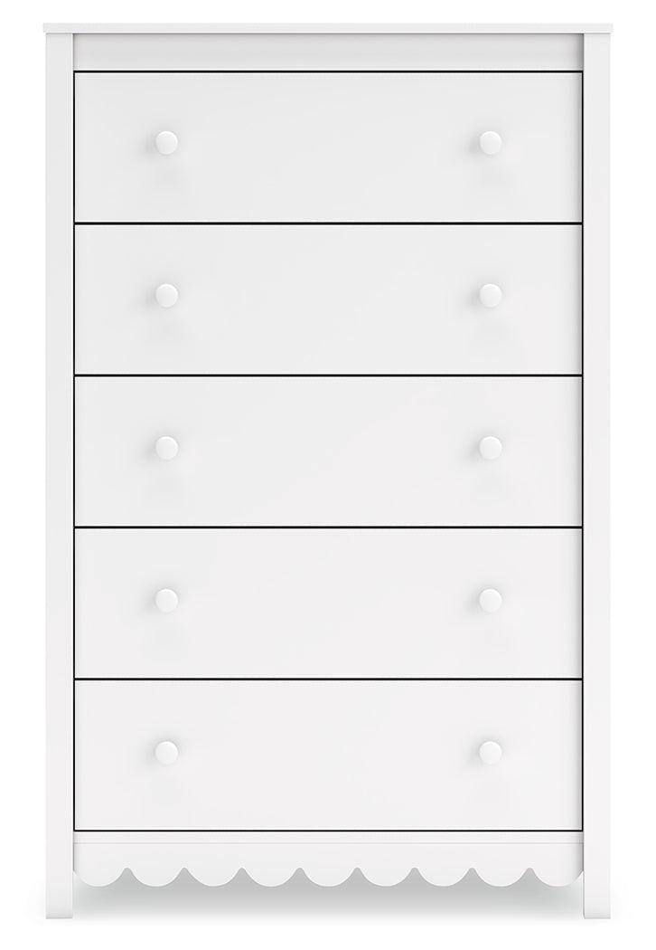 Hallityn White Chest of Drawers by Ashley at Eve Furniture