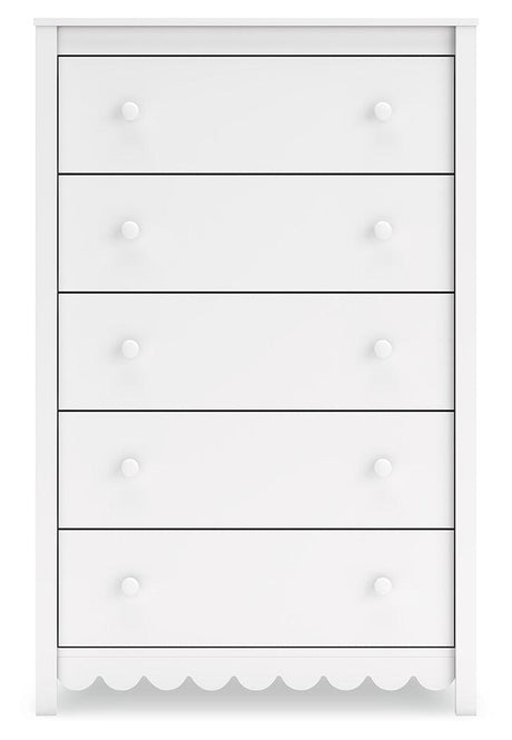 Hallityn White Chest of Drawers by Ashley at Eve Furniture