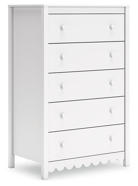 Hallityn White Chest of Drawers by Ashley at Eve Furniture