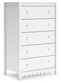 Hallityn White Chest of Drawers by Ashley at Eve Furniture