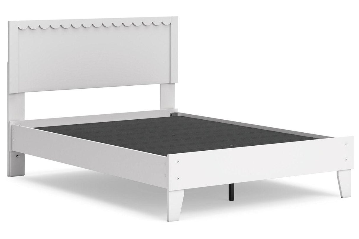 Hallityn White Full Panel Platform Bed by Ashley at Eve Furniture