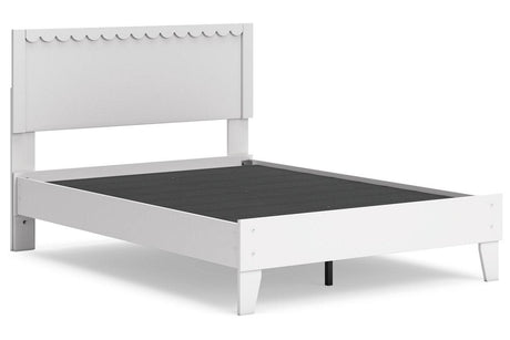 Hallityn White Full Panel Platform Bed by Ashley at Eve Furniture