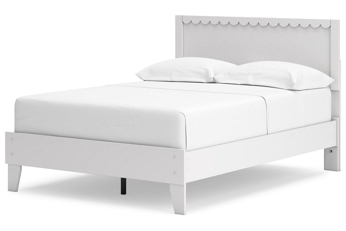 Hallityn White Full Panel Platform Bed by Ashley at Eve Furniture