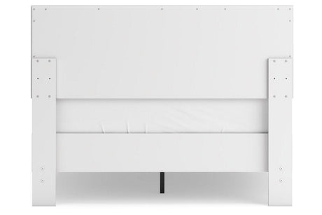 Hallityn White Full Panel Platform Bed by Ashley at Eve Furniture