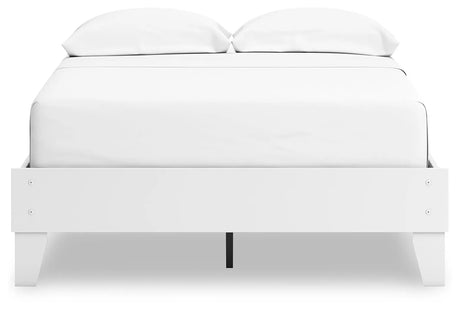 Hallityn White Full Platform Base Bed by Ashley at Eve Furniture