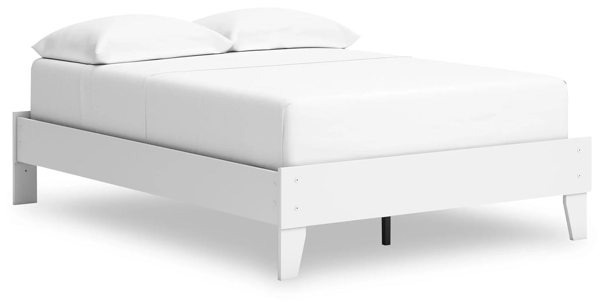 Hallityn White Full Platform Base Bed by Ashley at Eve Furniture
